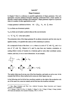 Appendix8 Shape Grammars in Chapter 9 There Is a Reference to Possible Applications of Shape Grammars. One Such Application Conc