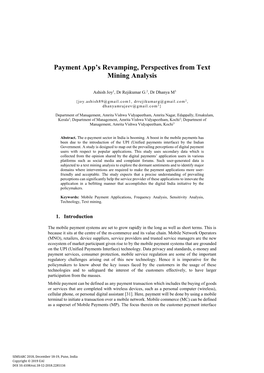 Payment App's Revamping, Perspectives from Text Mining