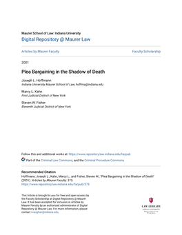 Plea Bargaining in the Shadow of Death