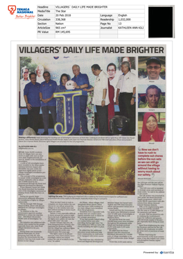 Villagers' Daily Life Made Brighter