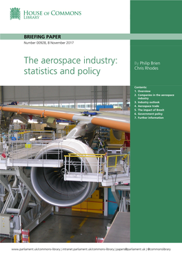 The Aerospace Industry: Statistics and Policy