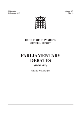 Parliamentary Debates (Hansard)