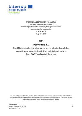 BIO2CARE WP3 Deliverable (Activity 3.1)