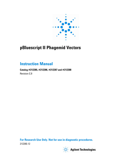 Pbluescript II Phagemid Vectors