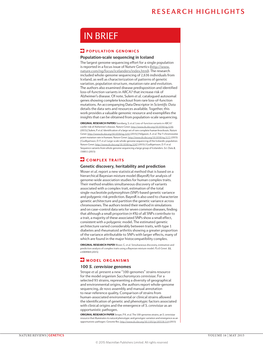 Population Genomics: Population-Scale Sequencing In