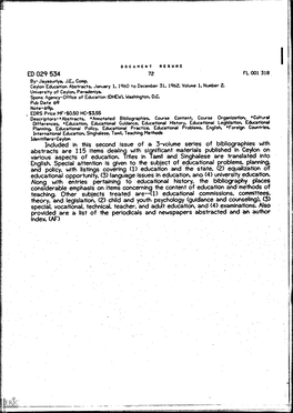 Included in This Second Issue of a 3-Volume Series of Bibliographies with Abstracts Are 115 Items Dealing with Significant Mater