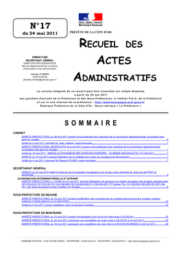 N°17 Recueil Des Administratifs