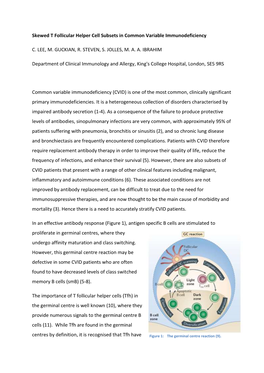 Skewed T Follicular Helper Cell Subsets in Common Variable Immunodeficiency