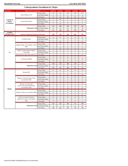 Undergraduate Enrollment by Major