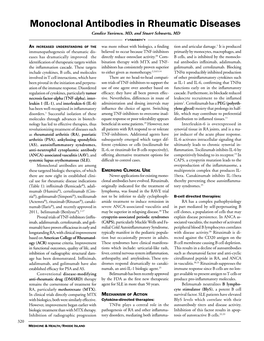 Monoclonal Antibodies in Rheumatic Diseases