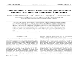 Vulnerability of Forest Resources to Global Climate Change: Case Study of Cameroon and Ghana