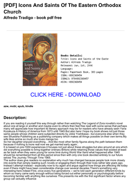 [PDF] Icons and Saints of the Eastern Orthodox Church Alfredo Tradigo - Book Pdf Free