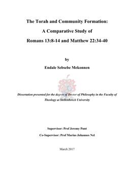 A Comparative Study of Romans 13:8-14 and Matthew 22:34-40