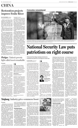 National Security Law Puts Patriotism on Right Course