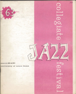 Notre Dame Collegiate Jazz Festival Program, 1963