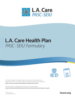 June 2021 L.A. Care Health Plan PASC-SEIU Formulary