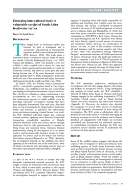 Emerging International Trade in Vulnerable Species of South Asian