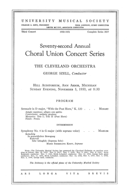 Choral Union Concert Series