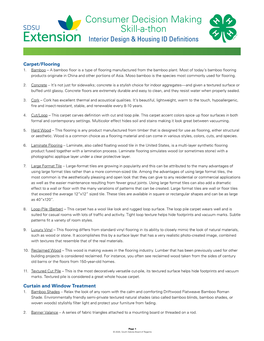 Consumer Decision Making Skill-A-Thon Interior Design & Housing ID Definitions