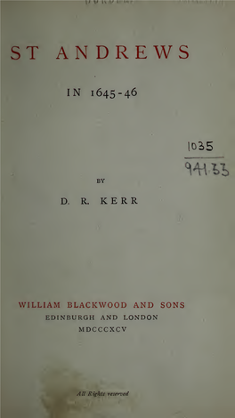 St Andrews in 1645-46