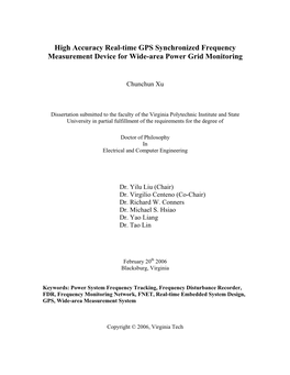 High Accuracy Real-Time GPS Synchronized Frequency Measurement Device for Wide-Area Power Grid Monitoring