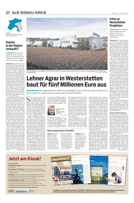Lehner Agrar in Westerstetten Baut Für Fünf Millionen Euro