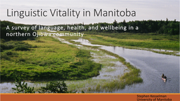 Linguistic Vitality in Manitoba