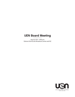 UEN Board Meeting