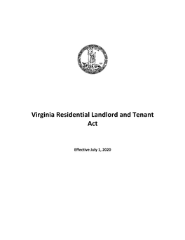 Virginia Residential Landlord and Tenant Act