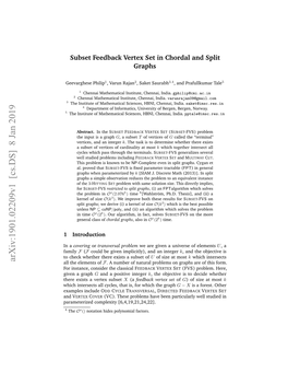 Subset Feedback Vertex Set in Chordal and Split Graphs