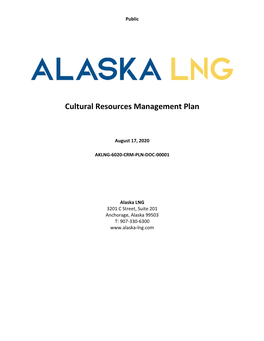 Cultural Resources Management Plan