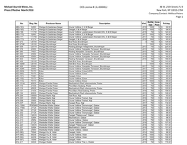 Michael Skurnik Wines, Inc. Prices Effective March 2018 OOS