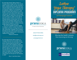 “The Sattva Yoga Therapy® Diploma Program at Pranayoga Institute Changed My Life