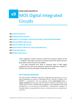 MOS Digital Integrated Circuits