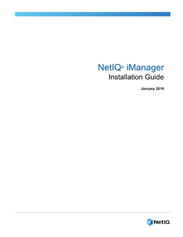 Netiq Imanager Installation Guide