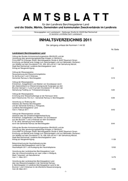 A M T S B L a T T Für Den Landkreis Berchtesgadener Land Und Die Städte, Märkte, Gemeinden Und Kommunalen Zweckverbände Im Landkreis