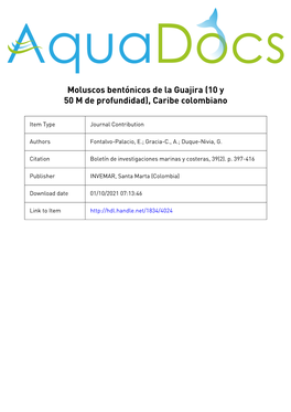 (10 Y 50 M De Profundidad), Caribe Colombiano