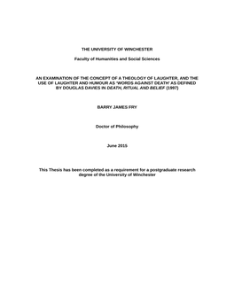 B J Fry Phd Thesis