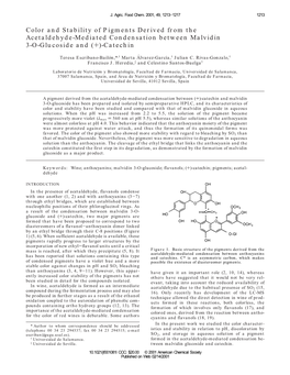 Color and Stability of Pigments Derived from the Acetaldehyde-Mediated Condensation Between Malvidin 3-O-Glucoside and (+)-Catechin