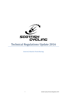 Technical Regulations Update 2016