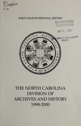 Biennial Report of the North Carolina Division of Archives and History