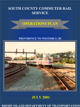 South County Commuter Rail Operations Plan
