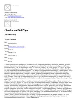 Charles and Nell Vyse Datasheet