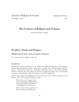 The Contexts of Religion and Violence