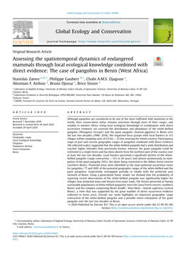 Assessing the Spatiotemporal Dynamics of Endangered Mammals Through Local Ecological Knowledge Combined with Direct Evidence