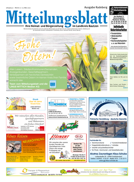 Mitteilungsblatt KW 12, 27.03.2021