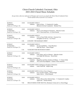 See 2021-22 Choral Music Schedule