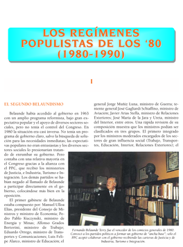 Los Regímenes Populistas De Los '80 (1980-1990)