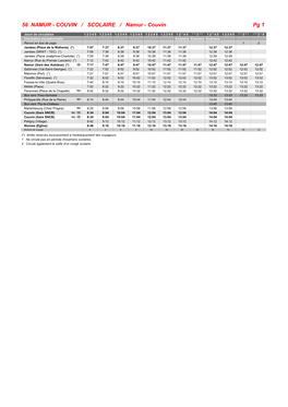 56 NAMUR - COUVIN / SCOLAIRE / Namur - Couvin Pg 1