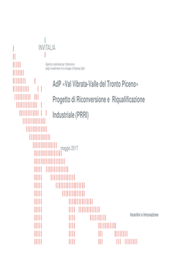 Adp «Val Vibrata-Valle Del Tronto Piceno» Progetto Di Riconversione E Riqualificazione Industriale (PRRI)